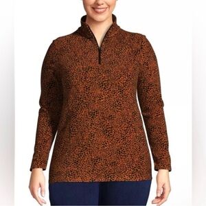 NWT Lands End Women's Fleece Quarter Zip Pullover